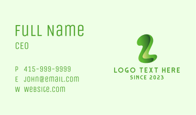 Green Letter Z Business Card Image Preview