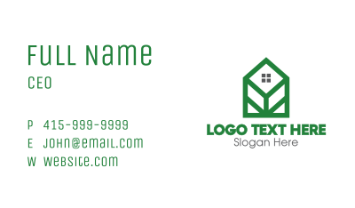 Geometric Leaf House Business Card Image Preview