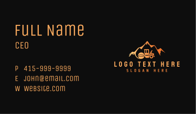 Mountain Contractor Compactor Business Card Image Preview
