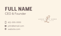 Classy Fashion Lettermark Business Card Image Preview