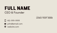 Professional Classic Wordmark Business Card Image Preview