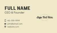Retro Bakeshop Wordmark Business Card Image Preview