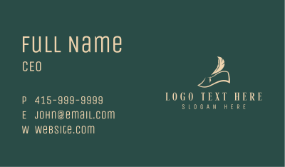  Paper Feather Quill Business Card Image Preview