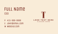 Vintage Letter T Boutique Business Card Image Preview