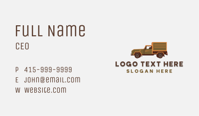Delivery Logistics Truck Business Card Image Preview