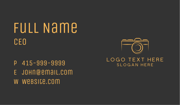 Photo Camera Lens Business Card Design Image Preview