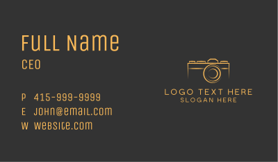 Photo Camera Lens Business Card Image Preview