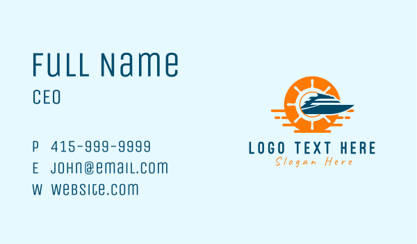 Yacht Sailing Tour Business Card Design Image Preview