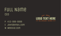 Modern Generic Wordmark Business Card Image Preview