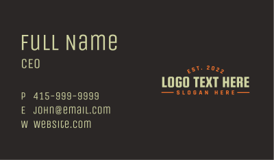 Modern Generic Wordmark Business Card Image Preview