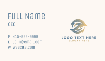 Gradient Abstract Lightning Business Card Image Preview