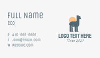 Little Llama Sunset Business Card Image Preview