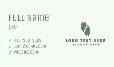 Leaf Spine Therapist Business Card Image Preview