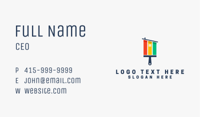 House Paint Brush Business Card Image Preview