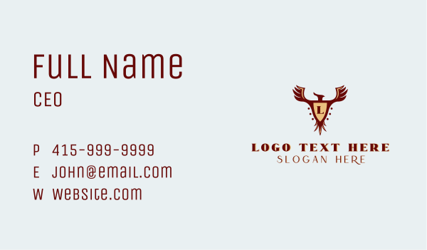Bird Wings Crest Business Card Design Image Preview