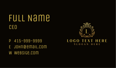 Elegant Ornamental Crest Business Card Image Preview