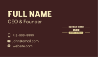 Masculine Vintage Wordmark Business Card Image Preview