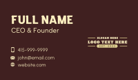 Masculine Vintage Wordmark Business Card Preview