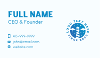Blue Lighthouse Arrow Business Card Image Preview