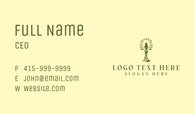 Woman Tree Nature Business Card Image Preview