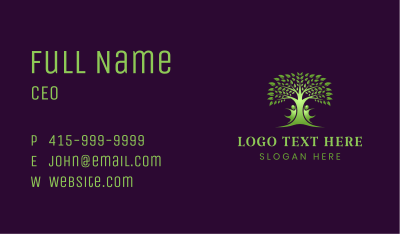 Forest Tree People Business Card Image Preview
