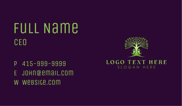 Forest Tree People Business Card Design Image Preview