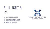 Blue Mosaic H Business Card Image Preview