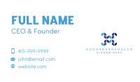 Blue Mosaic H Business Card Image Preview