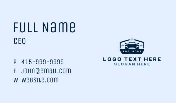 Garage Sports Car Business Card Design Image Preview