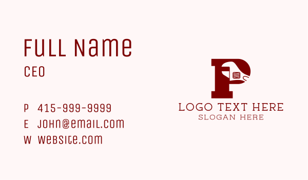 Spanner Wrench Letter P Business Card Design Image Preview