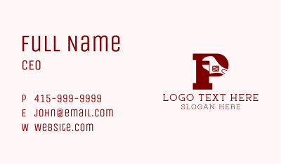 Spanner Wrench Letter P Business Card Image Preview