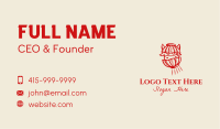 Red Chinese Ox  Business Card Design