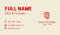 Red Chinese Ox  Business Card Image Preview