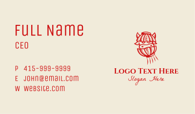 Red Chinese Ox  Business Card Image Preview