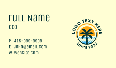 Tropical Palm Beach  Business Card