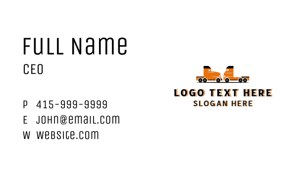 Freight Trucking Vehicle Business Card Design Image Preview