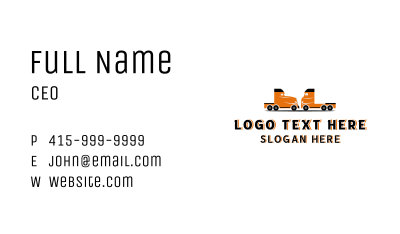 Freight Trucking Vehicle Business Card Image Preview