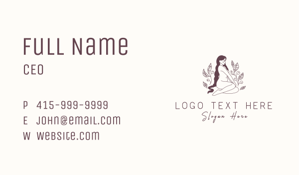 Nude Natural Woman Business Card Design Image Preview
