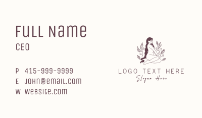 Nude Natural Woman Business Card Image Preview