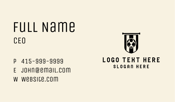 Soccer Ball Flag Business Card Design Image Preview