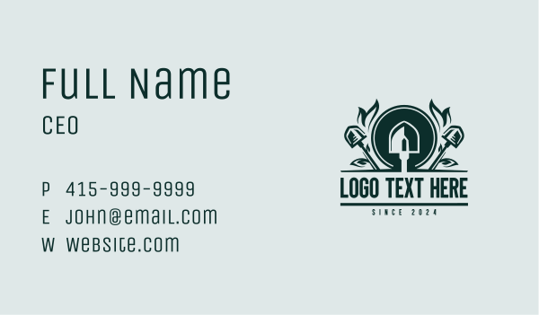 Shovel Landscaping Garden Business Card Design Image Preview