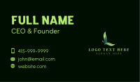 Organic Leaf Letter L Business Card Design