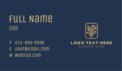 Golden Tree Gardening Business Card Image Preview