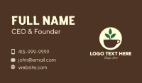 Herbal Tea Cup Leaves Business Card Image Preview