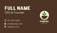 Herbal Tea Cup Leaves Business Card Image Preview