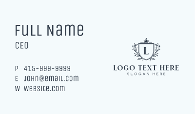 Luxury Fashion Crest Business Card Image Preview