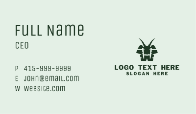 Demon Horns Reptile Gaming Business Card Image Preview