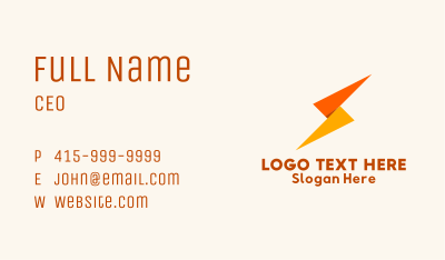 Lightning Paper Fold Business Card Image Preview