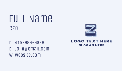 Marketing Studio Letter Z Business Card Image Preview