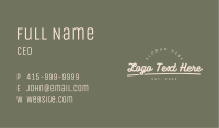 Hipster Brand Wordmark Business Card Image Preview